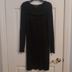 Almost Famous | Black Long Sleeve Sweater Dress